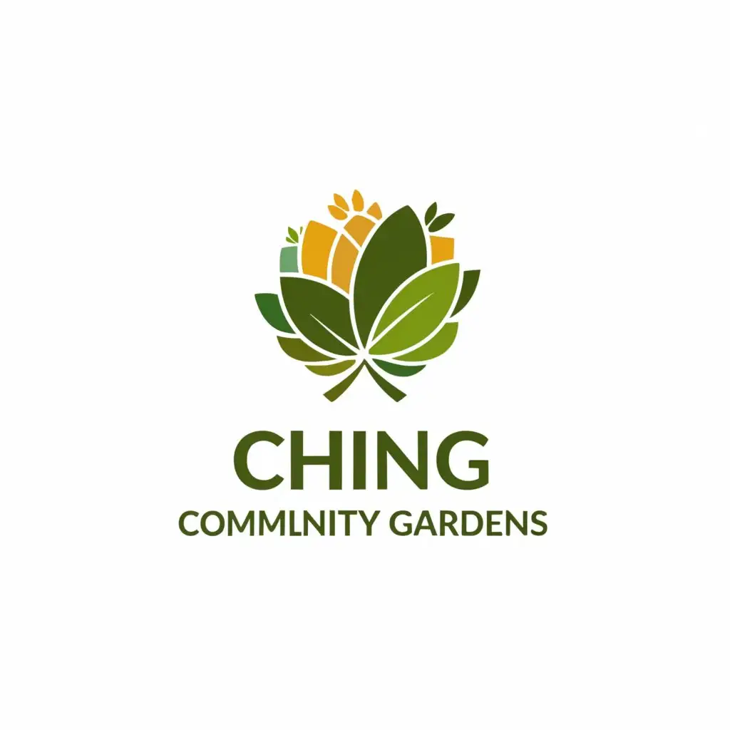 a logo design,with the text "Ching Community Gardens", main symbol:garden,Moderate,be used in Nonprofit industry,clear background