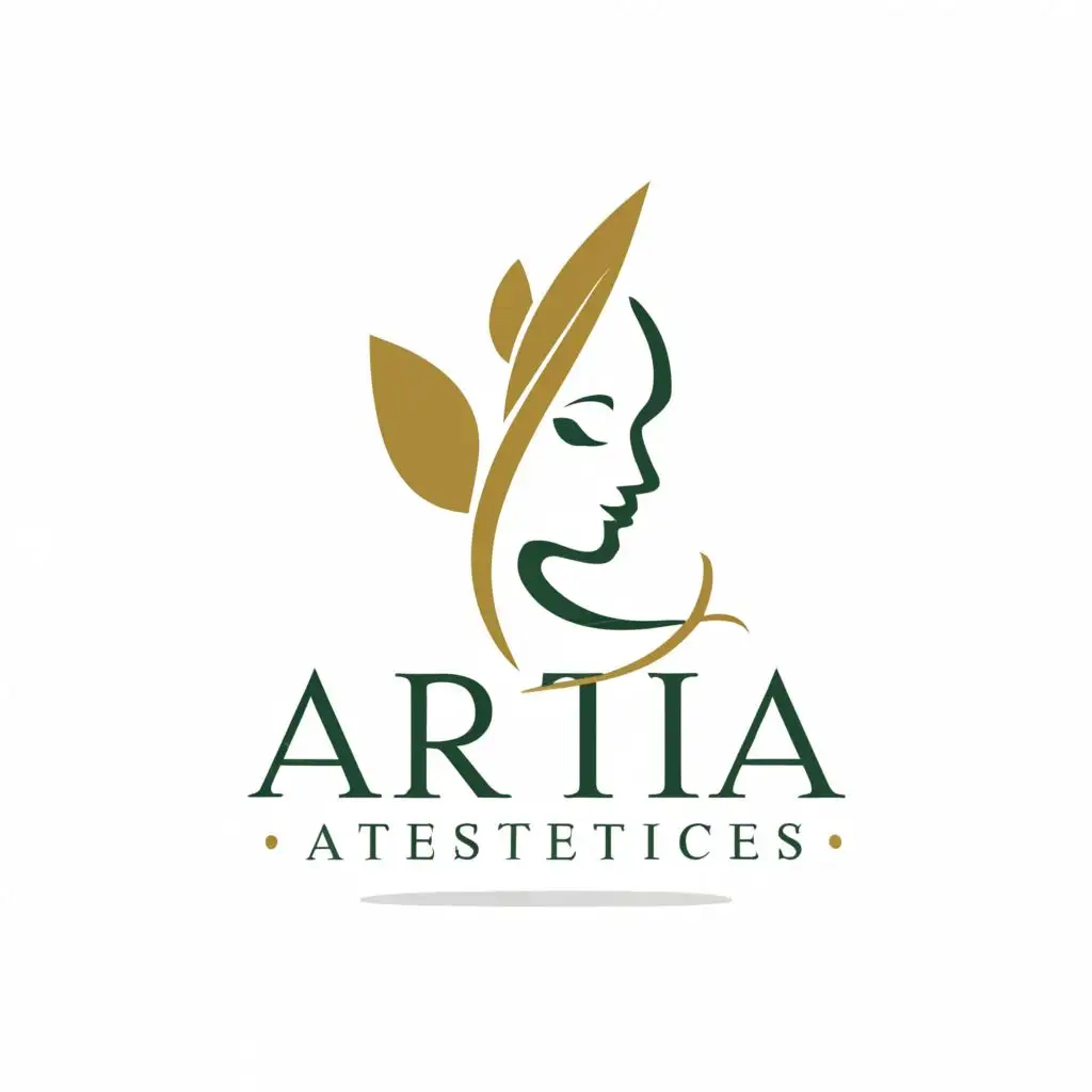 a logo design,with the text "Aria Aesthetics", main symbol:Aesthetics and wellness,Minimalistic,be used in Beauty Spa industry,clear background