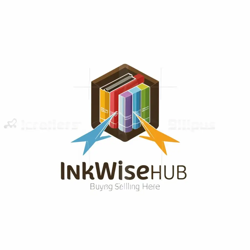a logo design,with the text "InkWise Hub", main symbol:sell and buy books, notes, study material,Moderate,be used in Education industry,clear background