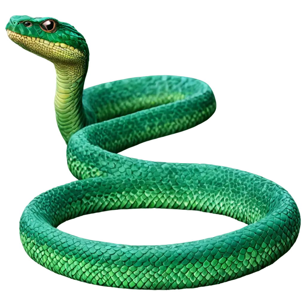 Generate a transparent PNG avatar depicting a blue viper snake with distinct features. The viper should have a slender body coiled in a sinuous curve, emphasizing its agility and grace. Pay close attention to the head shape, which should be triangular and distinctly narrower than that of a crocodile. The scales should be arranged in overlapping rows, with a subtle iridescence to mimic the reflective quality often seen in viper scales. The eyes should be almond-shaped and positioned on the sides of the head, conveying a sense of keen perception. Ensure that the mouth is closed with a slight upward curve at the corners, resembling a serene expression rather than the wider, toothy grin of a crocodile. The overall appearance should evoke the sleek yet powerful essence of a viper, capturing its unique beauty and mystique.