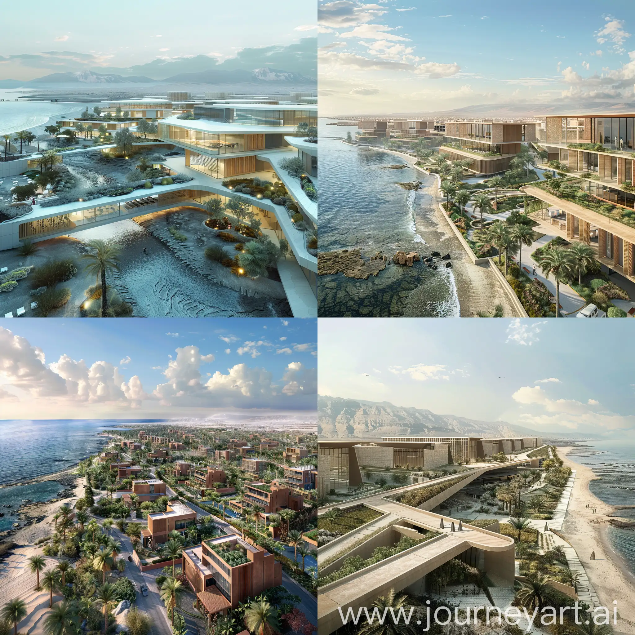 The Red Sea Coastal Complex in El Quseir, Egypt, is an architecturally integrated project along the Red Sea shoreline. Comprising administrative, office, medical, recreational, and hotel buildings, the design seamlessly blends modernity with the coastal environment. Focused on sustainability, the complex features energy-efficient systems, native landscaping, and a coastal-inspired palette. It aims to provide a harmonious and functional space that enhances the natural beauty of the location, catering to diverse needs while fostering a sense of community and well-being.