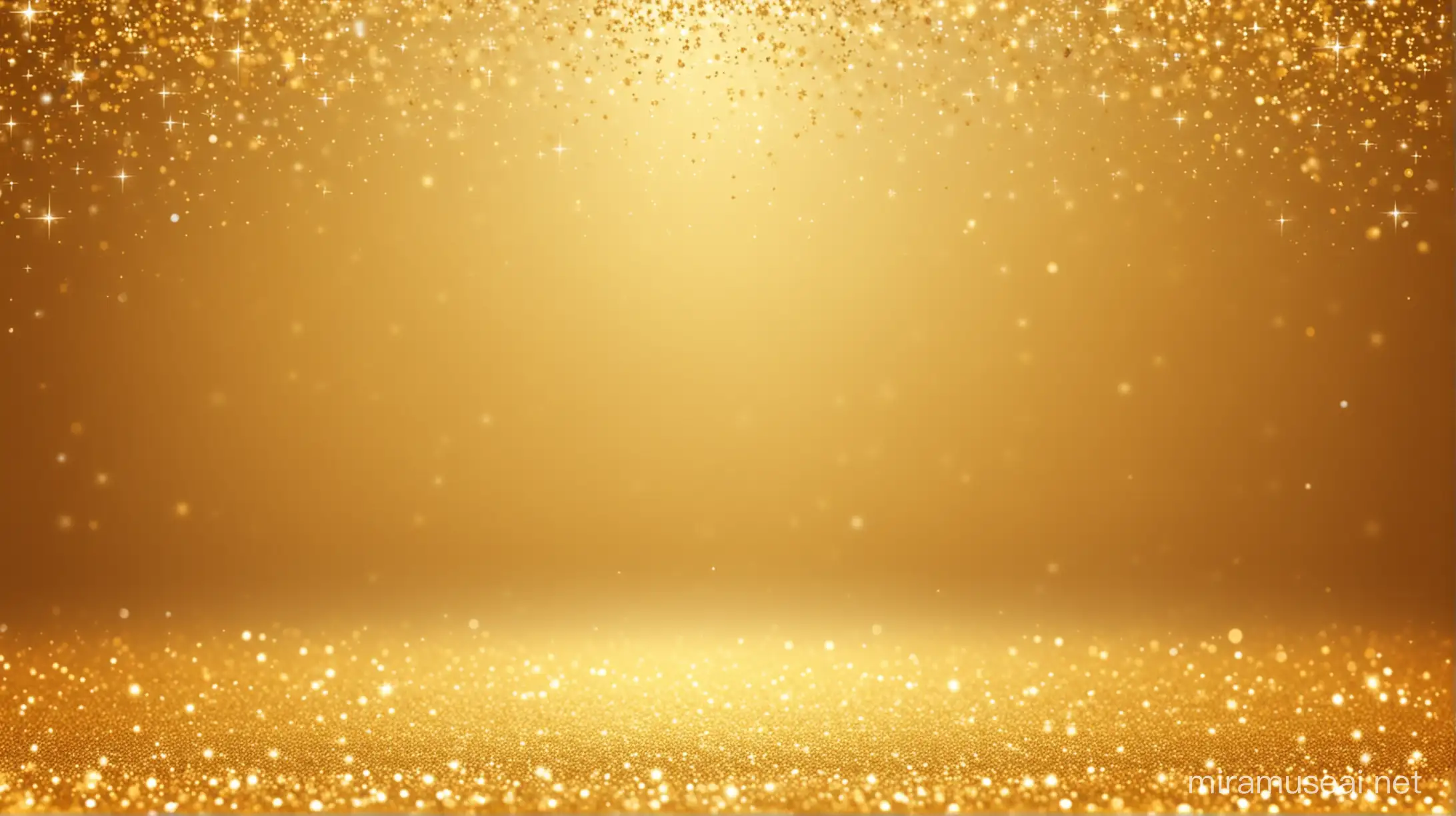 Golden background with sparkles and star