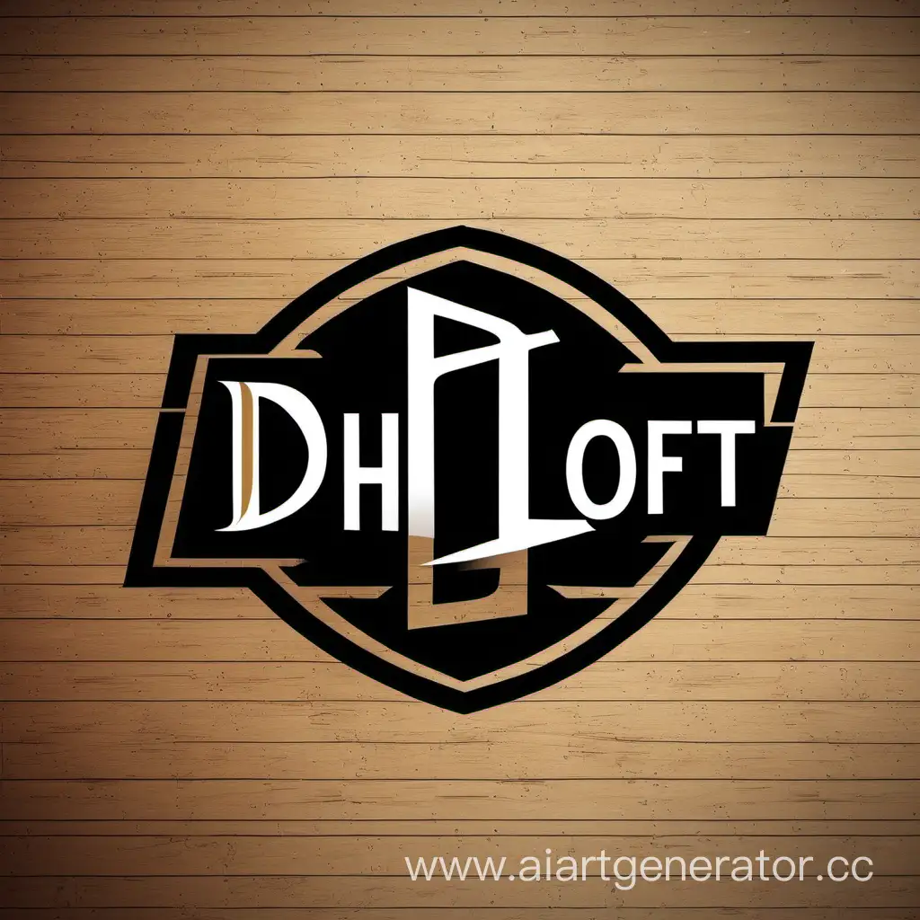 Modern-Loft-Furniture-Logo-Design-for-DH-Loft-Industrial-Elegance-and-Contemporary-Craftsmanship