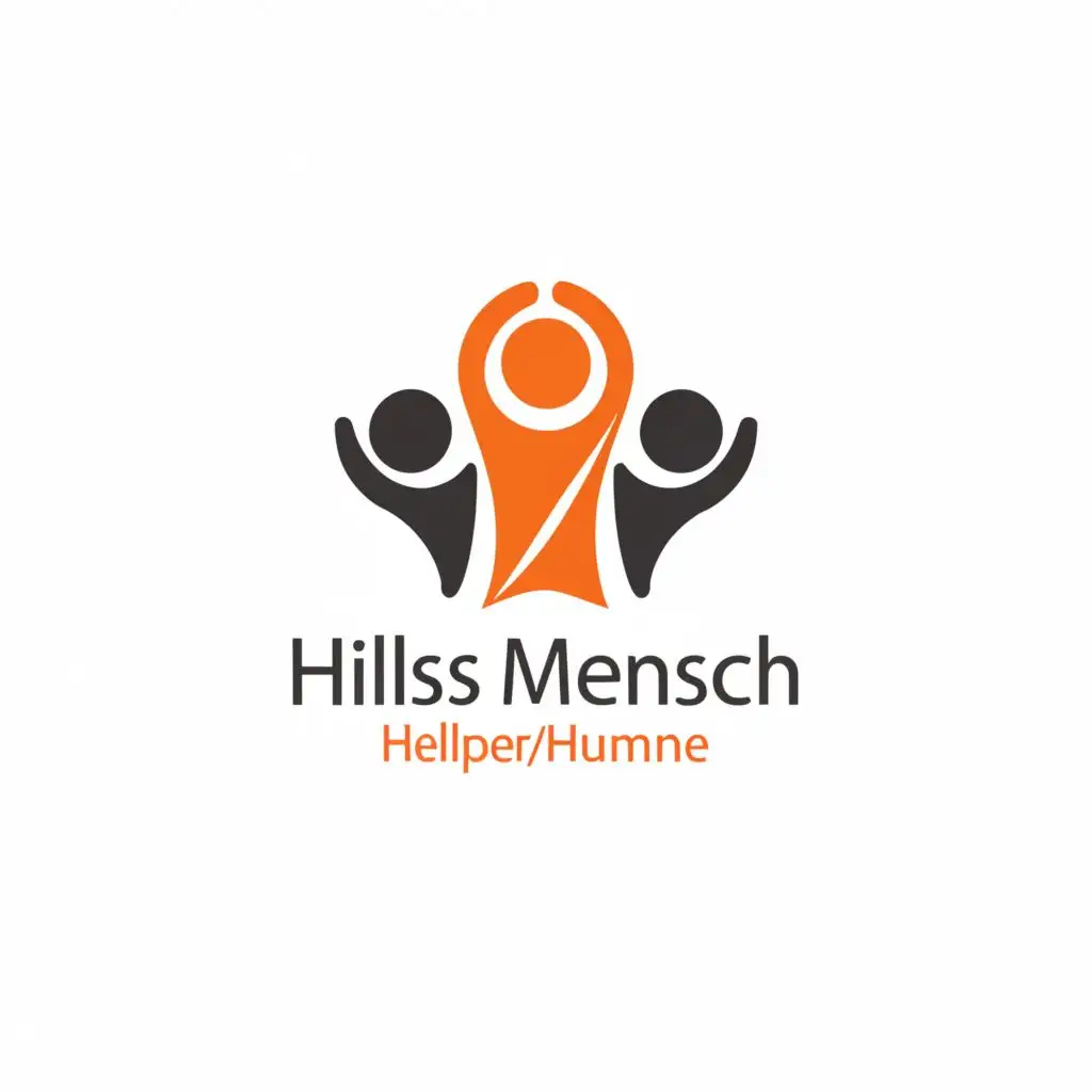 logo, please design a logo for our new project called "hilfsmensch.de". It's about people helping other people., with the text "helperhuman.de", typography
