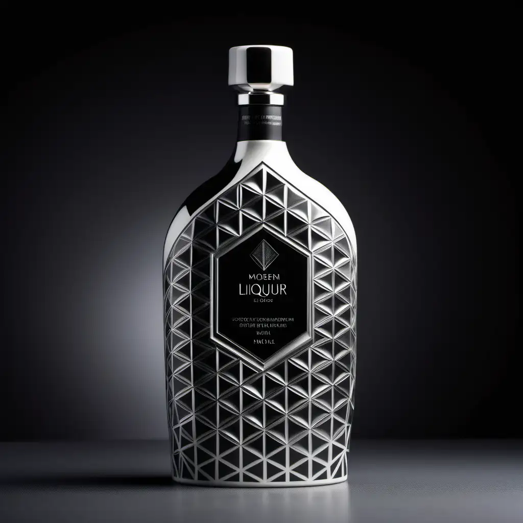 Premium 500ml Ceramic Bottle Liquor Packaging with Novel Geometric Texture