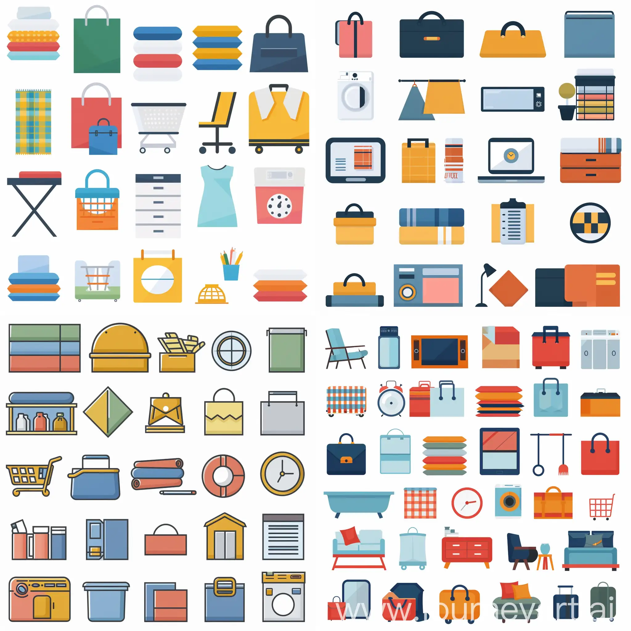 Customer-Management-and-Home-Textile-Inventory-Icons