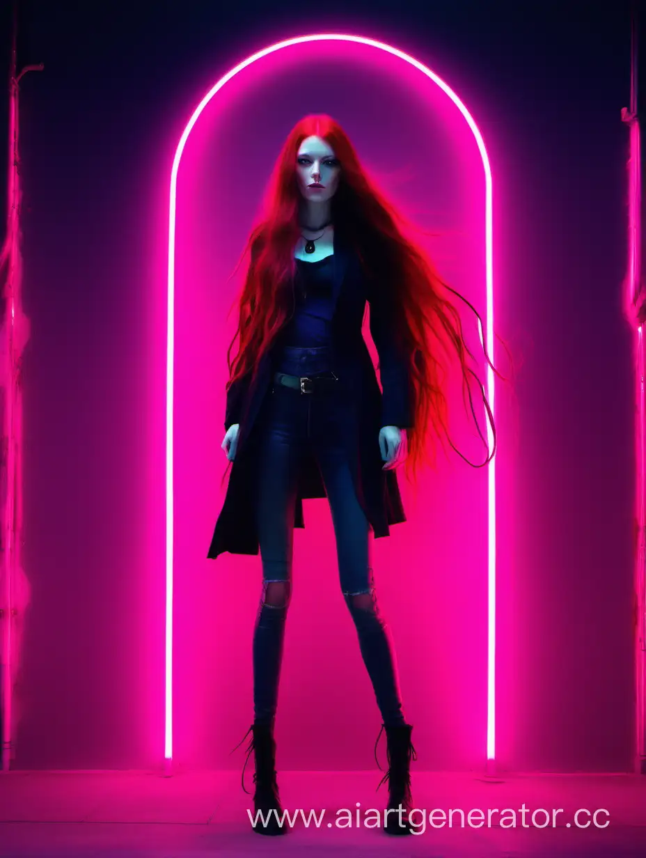 Enchanting-RedHaired-Witch-in-Neon-Pink-Aura