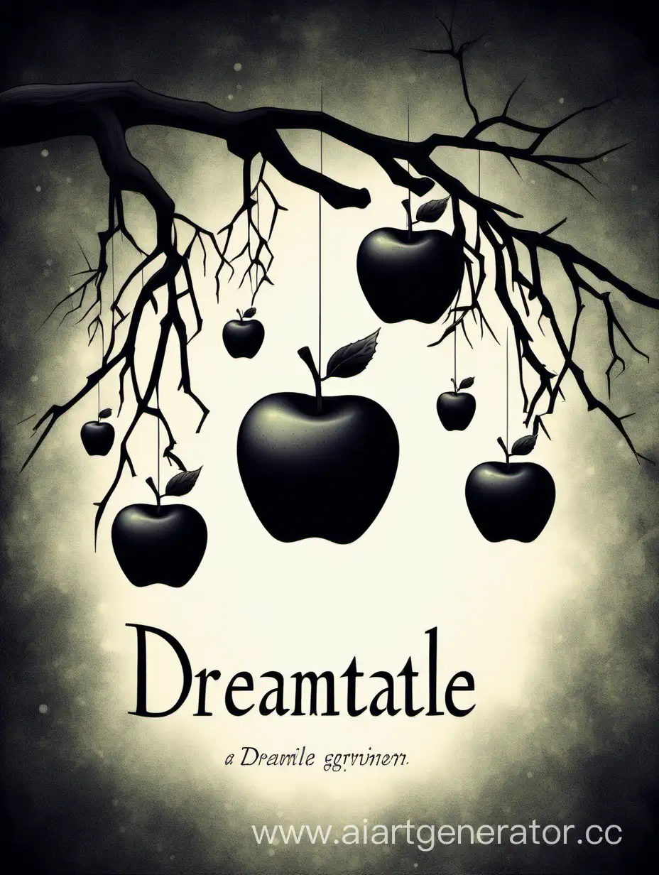 Dark-Fantasy-Art-Black-Apple-Hanging-with-Dreamtale-Inscription