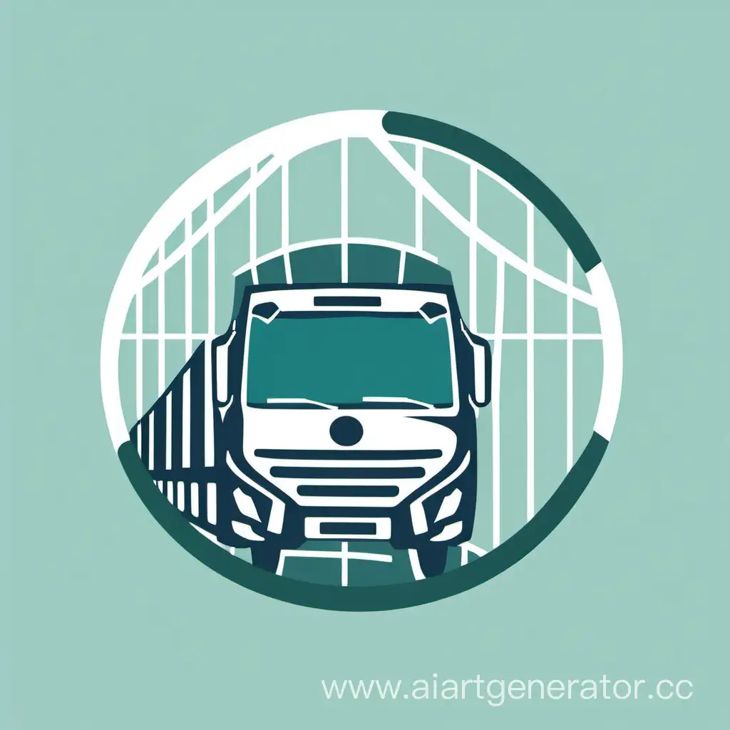 Transport and logistics network, logo, icon in vector