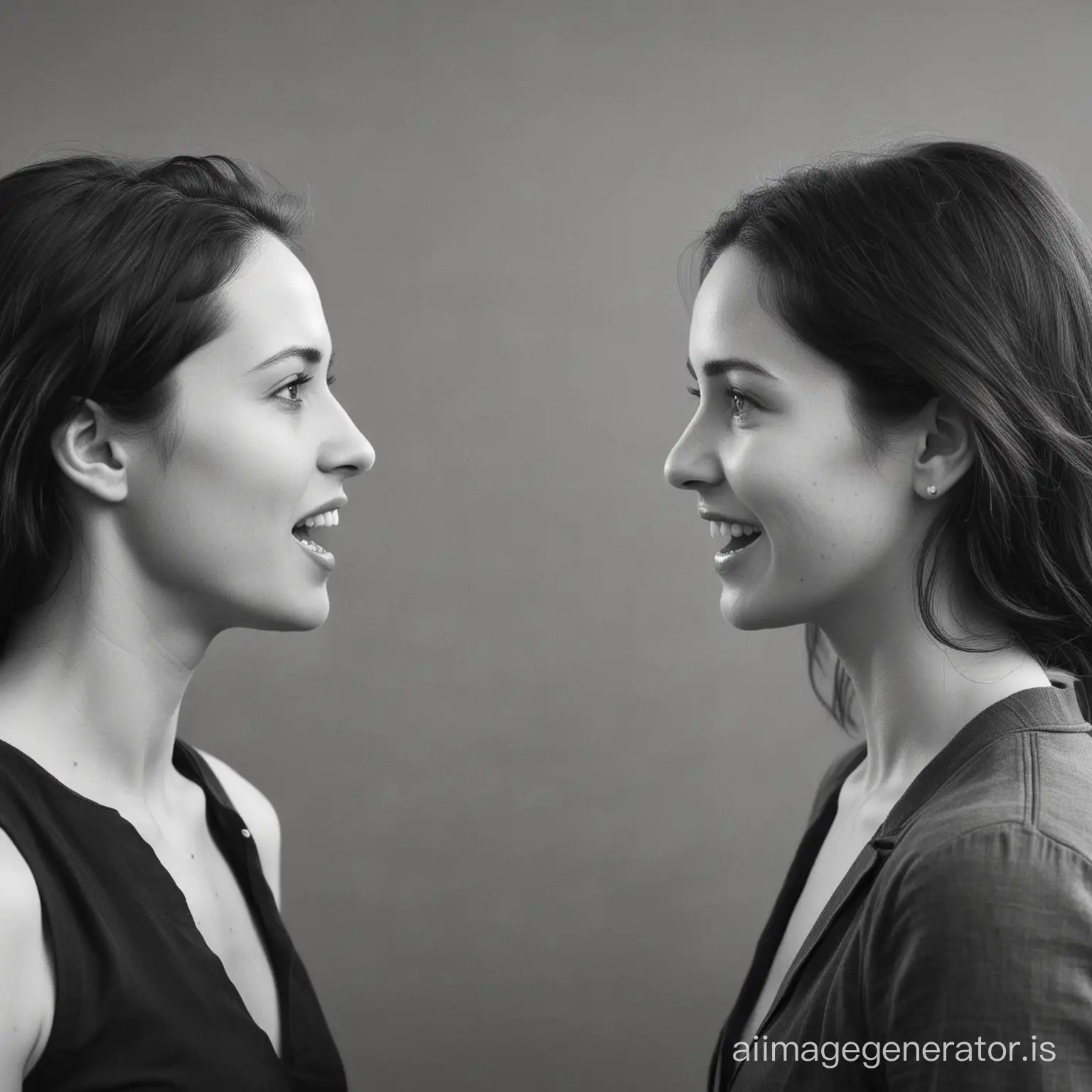Two women speaking