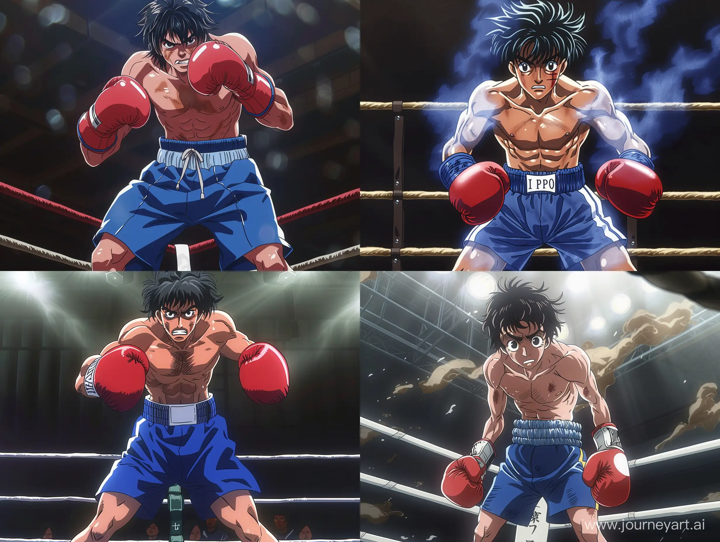Ippo-Makunouchi-the-Determined-Boxer-in-Blue-Shorts-and-Red-Gloves
