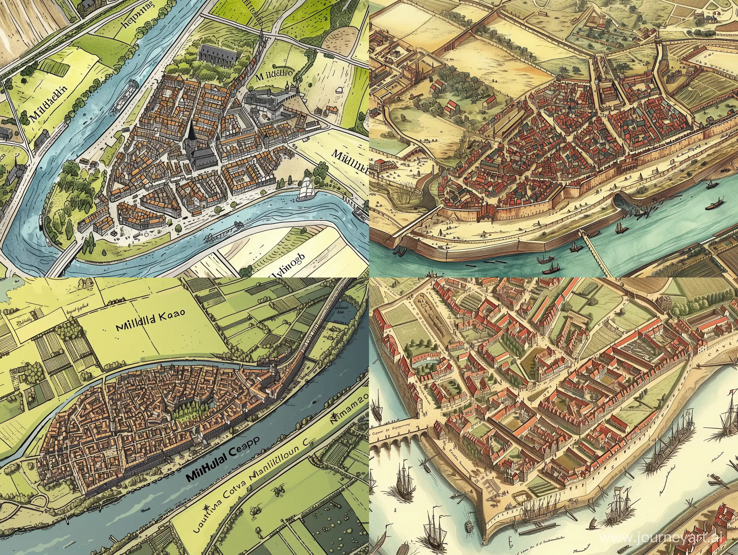 Digital-Map-of-Middelburg-Netherlands-Detailed-City-Cartography