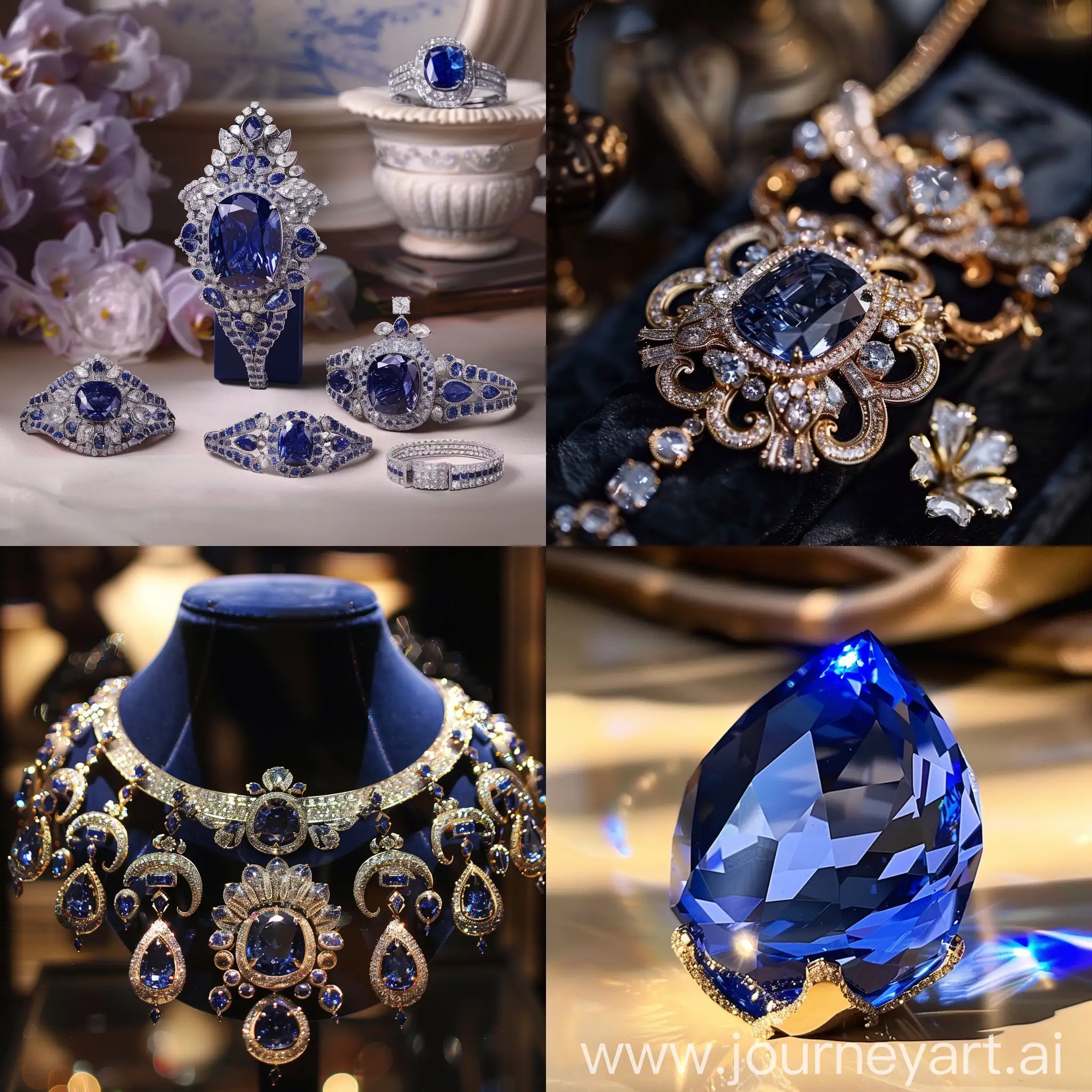 luxury sapphire crystal pieces