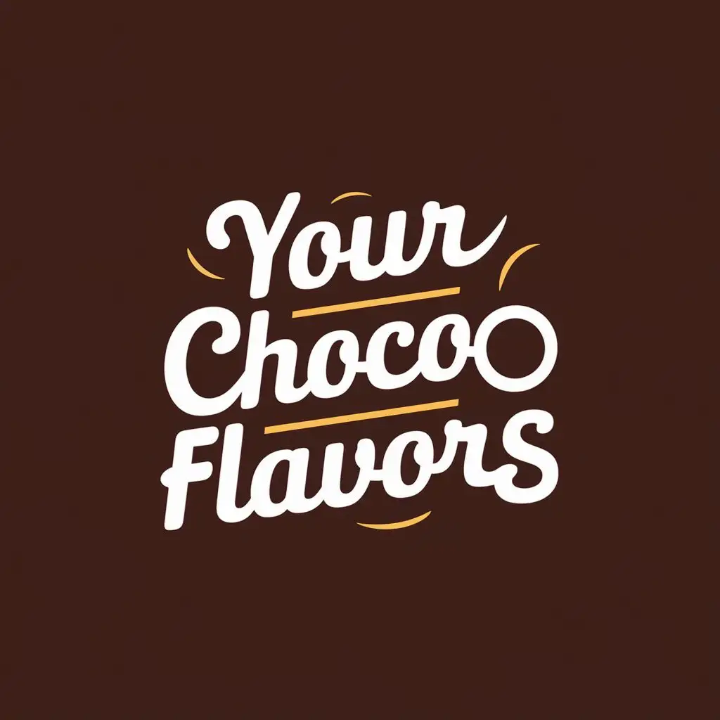 logo, Chocolate, with the text "yourchocoflavors", typography