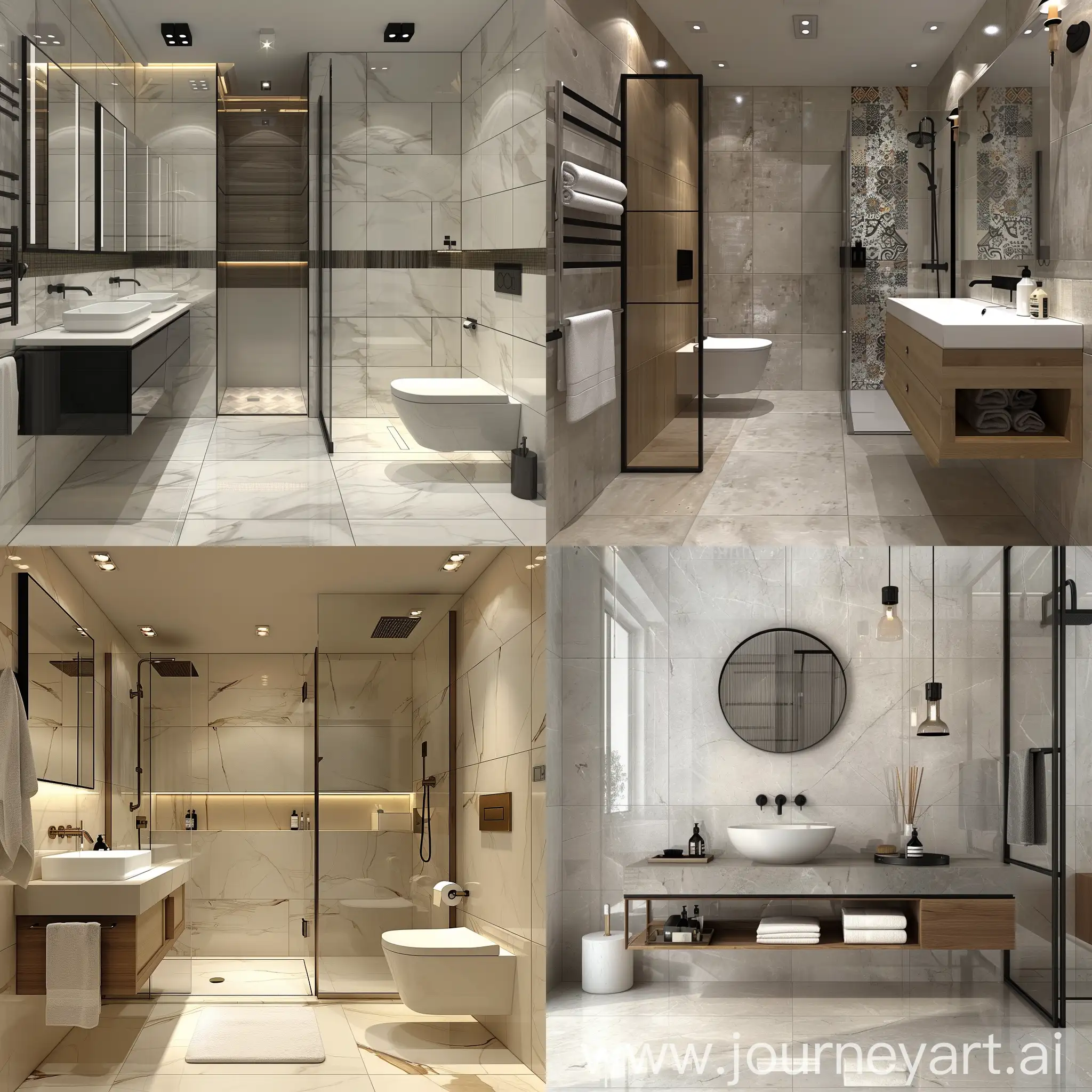 Contemporary-Bathroom-Interior-Design-with-60x120-Tiles