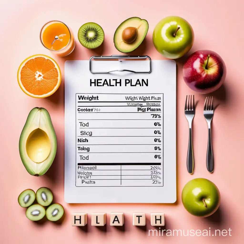 Illustration of Healthy Diet Plan for Weight Loss