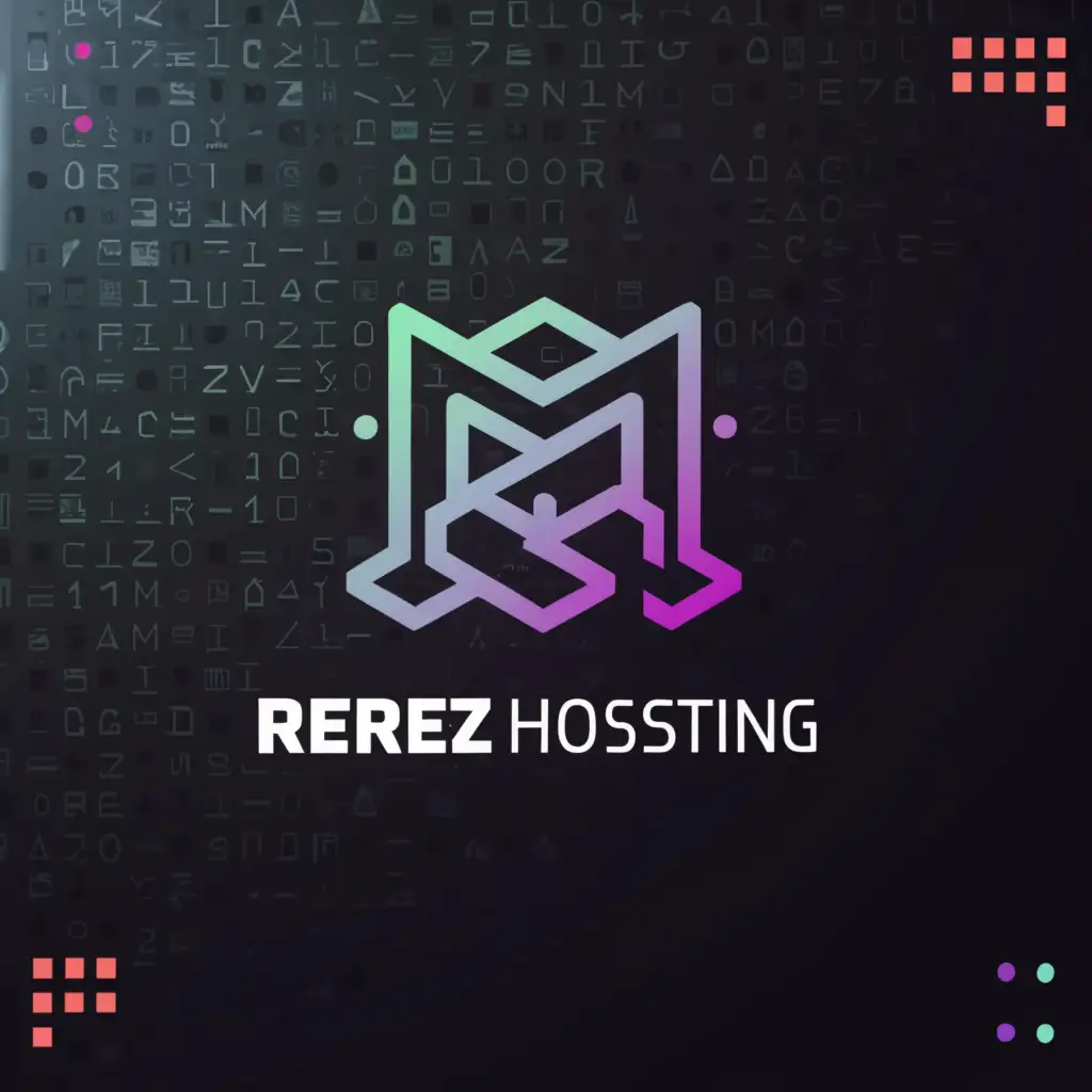 a logo design,with the text "REREZ HOSTING", main symbol:Hacker,complex,be used in Technology industry,clear background