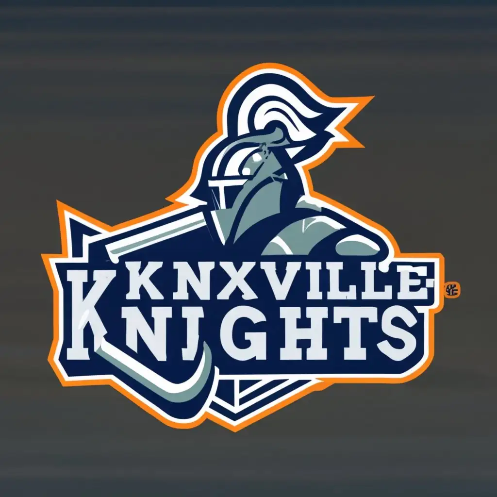 LOGO-Design-For-Knoxville-Knights-Dynamic-Hockey-Team-Emblem-with-Striking-Typography