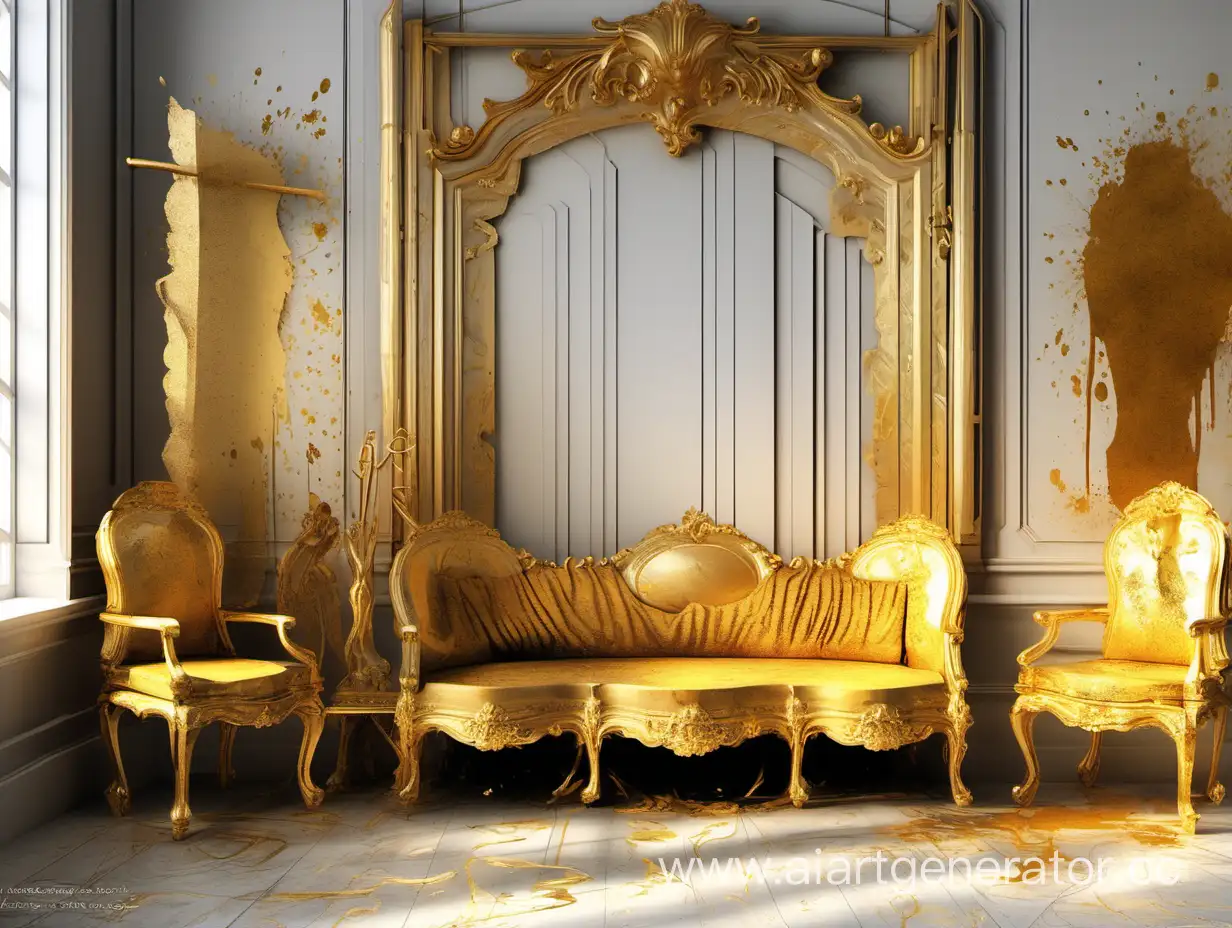 Luxurious-Gilded-Furniture-with-Golden-Brush-Strokes