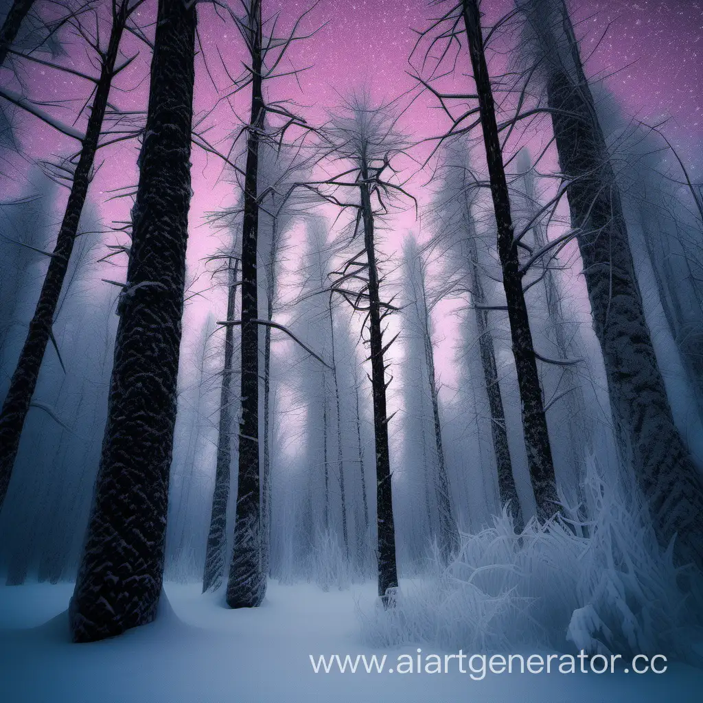 Enchanting-Black-Tales-Winters-Pink-Snow-in-the-Mysterious-Taiga