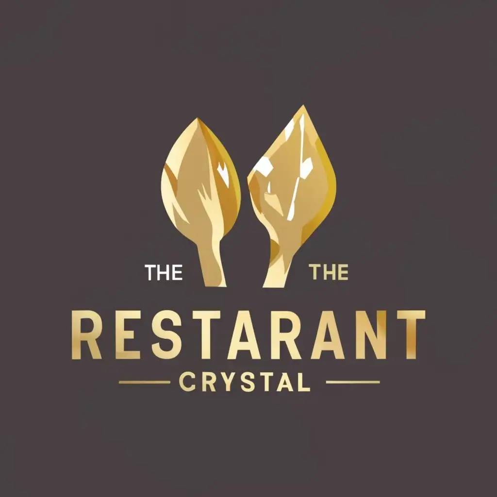 logo, gold elegant colorful , with the text "Restaurant Crystal", typography, be used in Restaurant industry