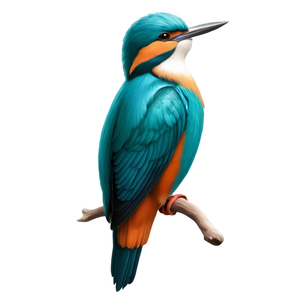 Vibrant 3D Colorful Kingfisher PNG Image Stunning Digital Art for ...