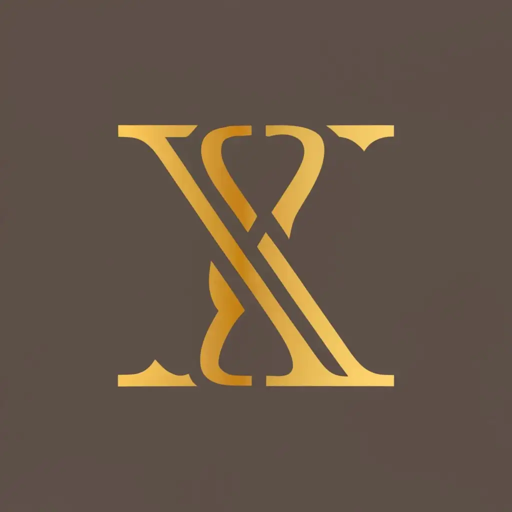 logo, GOLDEN INITIALS OF X AND A, with the text "CHANTZOS LAWYER", typography, be used in Legal industry