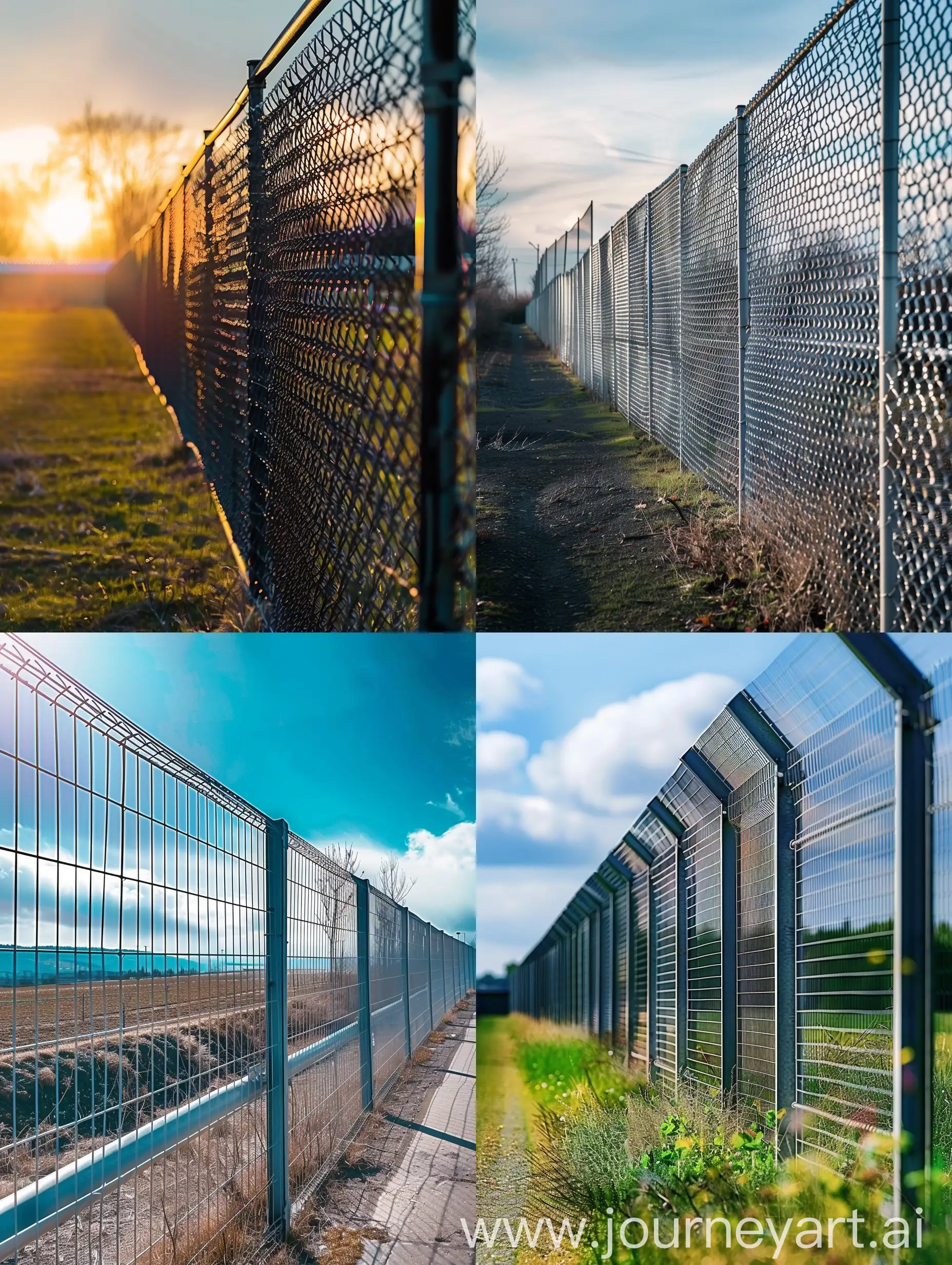 long fence, high-tech fence, high fence, 4k