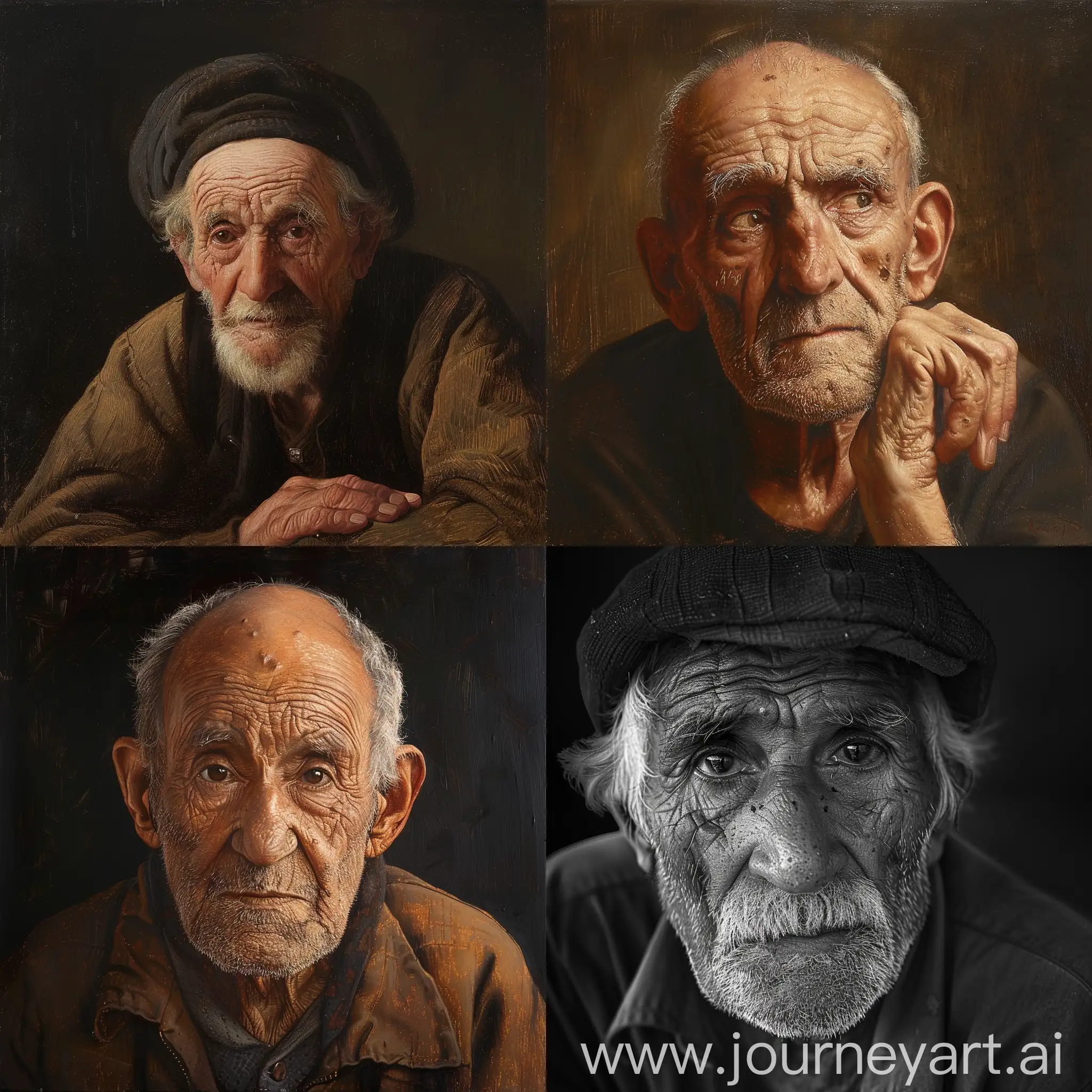 Elderly-Man-Portrait-in-Vintage-Style
