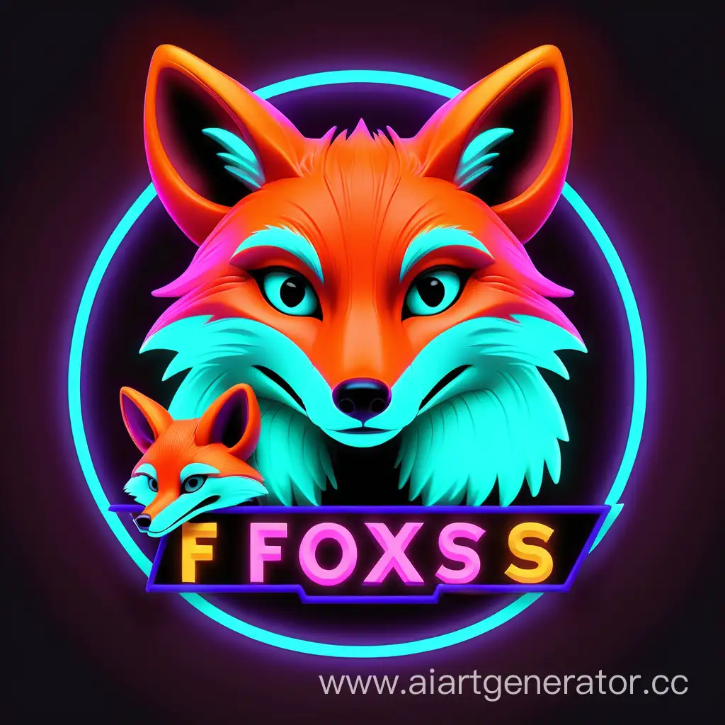 Neon-Glow-Fox-Logo-Design
