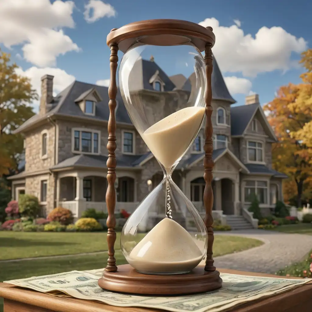 Quebec Homeowners Enjoying Leisure with Hourglass Timepiece
