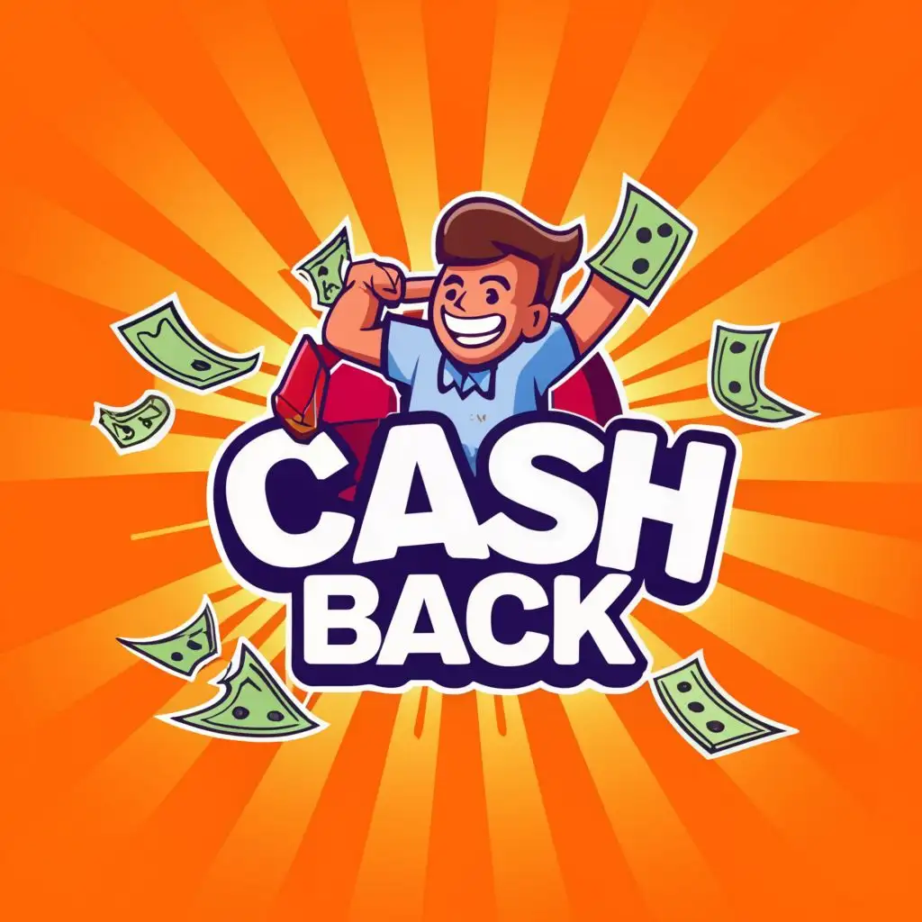 a logo design,with the text "Earn Cash Back", main symbol:cartoon photo of cash back bonus with money
,Moderate,clear background