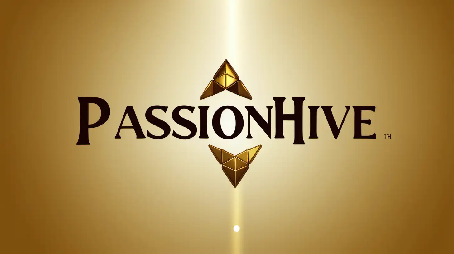 2048x1152 PIXELS BANNER, GOLD, Worded "PASSIONHIVE"