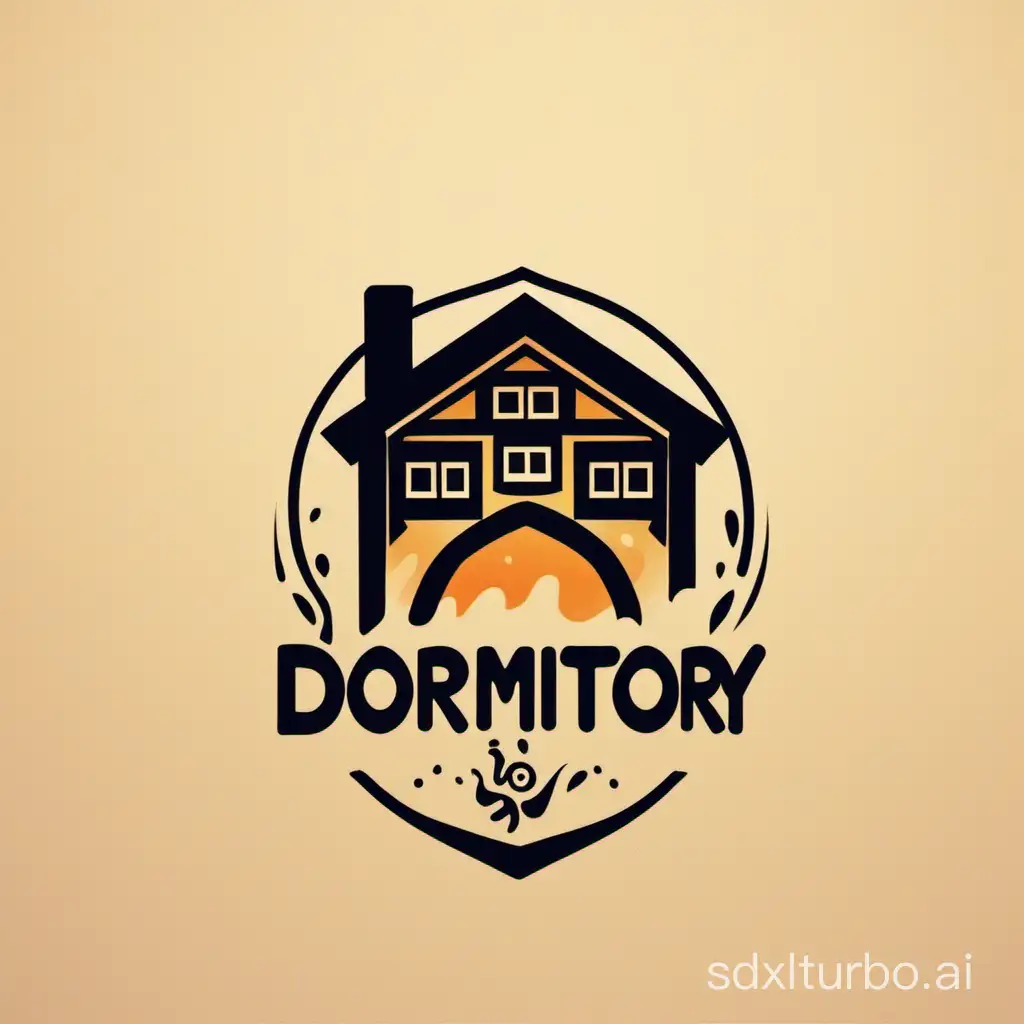 Cozy-Dormitory-Logo-Design-with-Warm-Colors