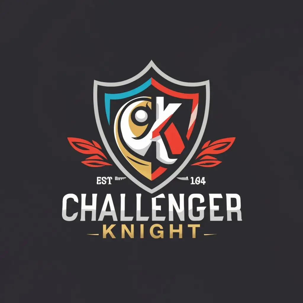 a logo design,with the text "Challenger knight", main symbol:YouTube channel,Moderate,be used in Entertainment industry,clear background