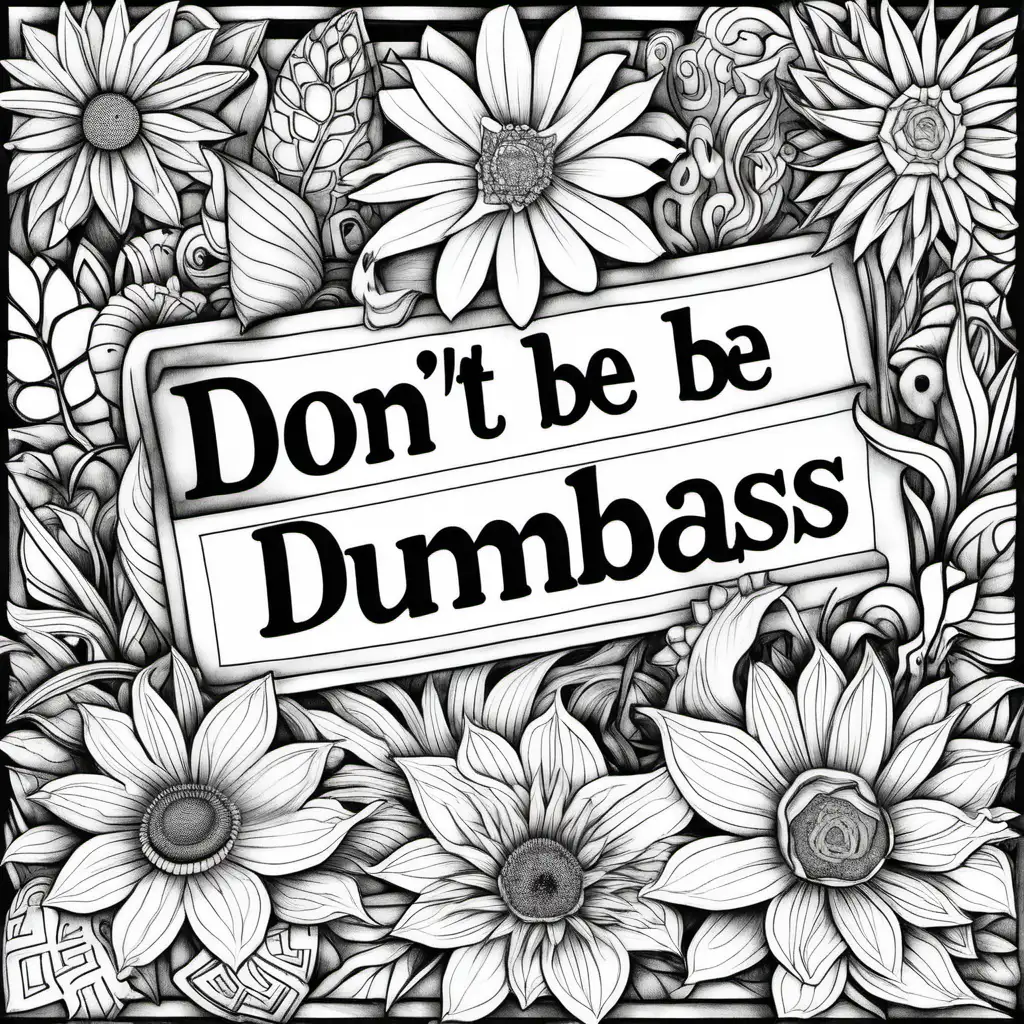 Motivational Floral Coloring Page Encouraging Smart Choices