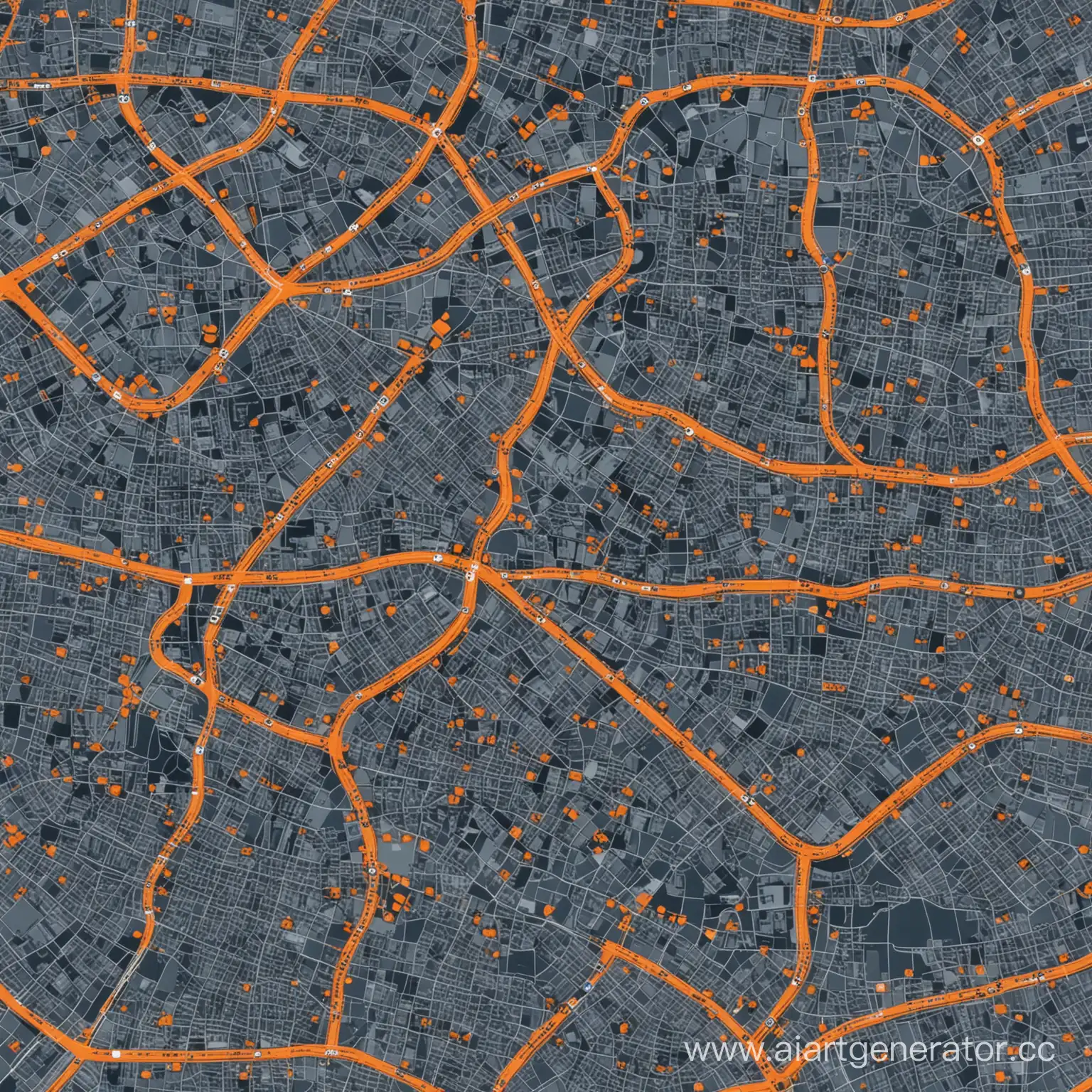 Urban-Navigation-App-with-Dog-Paw-Prints-in-GrayBlue-Tones