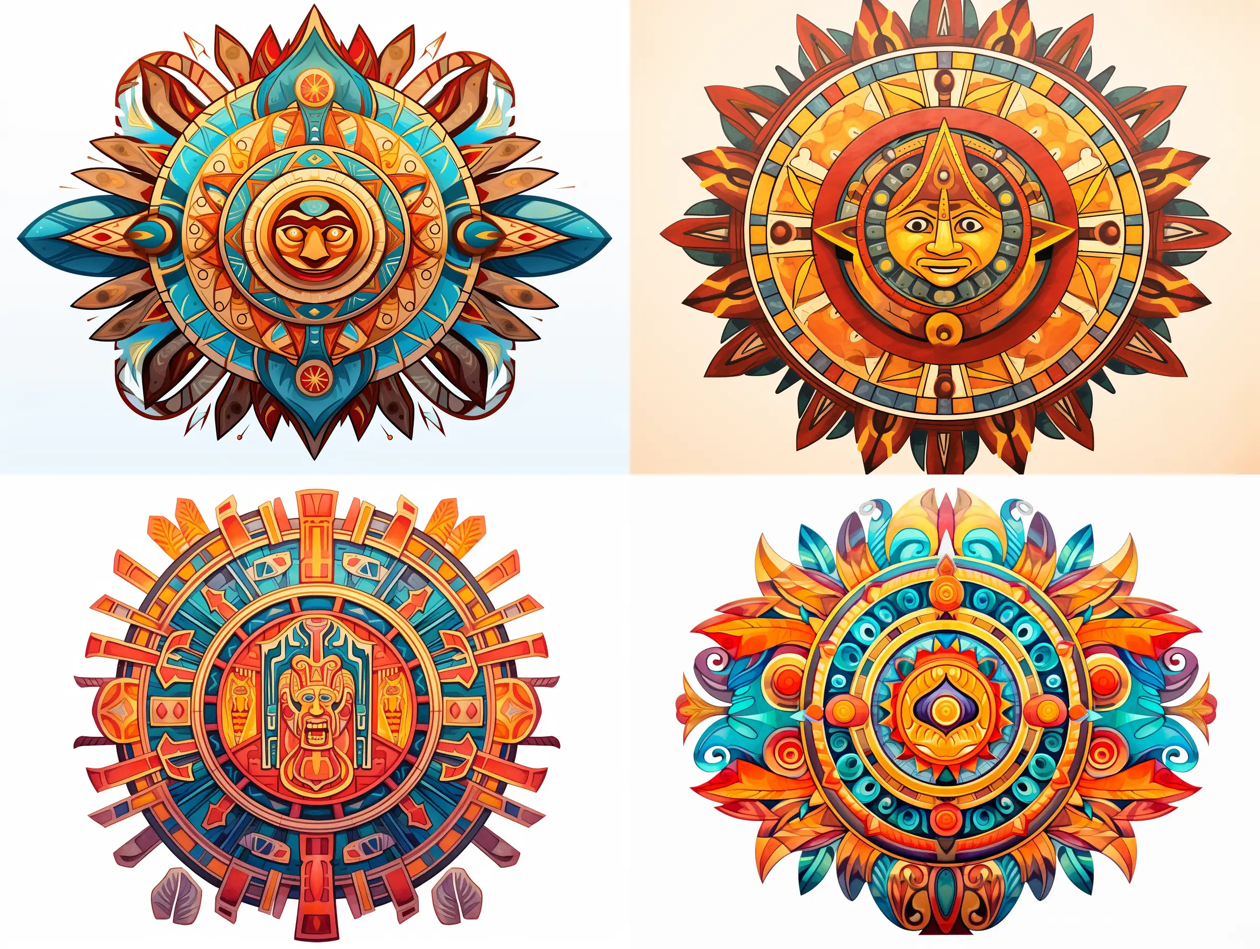 Ancient-Shields-A-Vibrant-Stylized-Caricature-by-Victor-Ngai