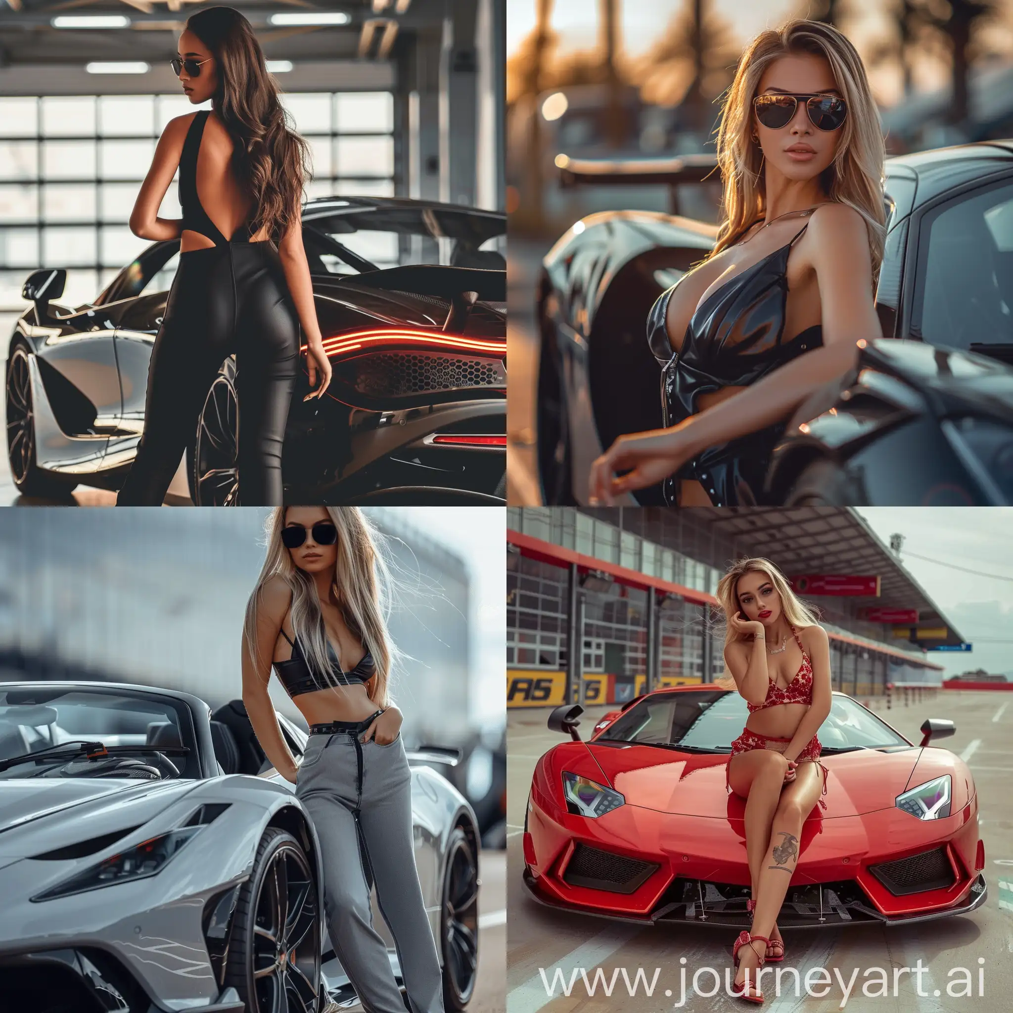 Stylish-Woman-Posing-with-a-Sports-Car
