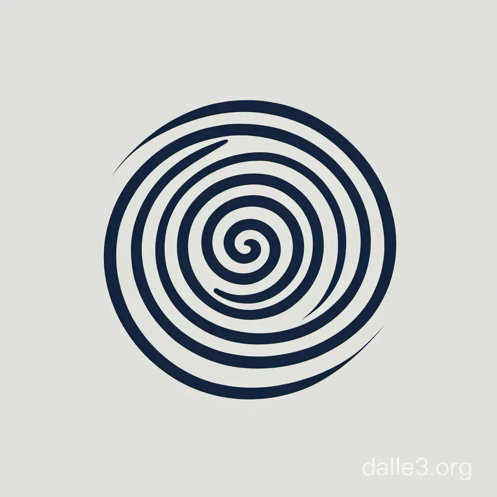 Логотип спираль, логотип, минимализм