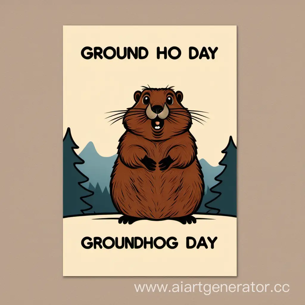 Whimsical-Groundhog-Day-Postcard-Illustration