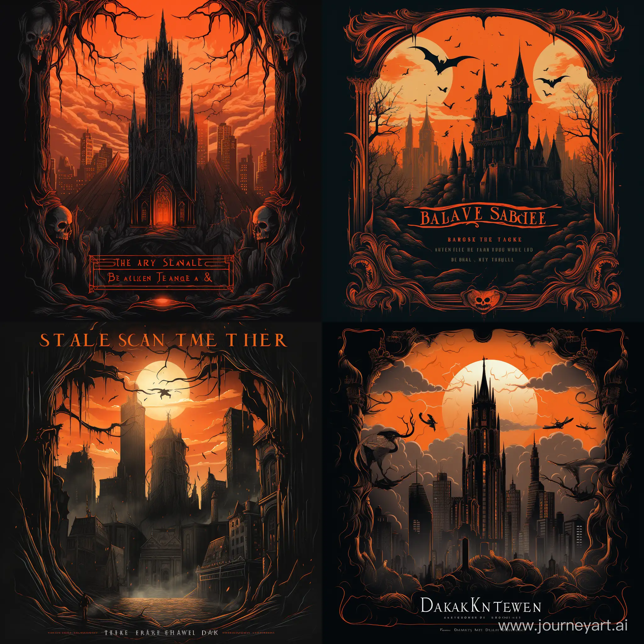 Urban-Gothic-Style-Poster-in-Black-and-Orange
