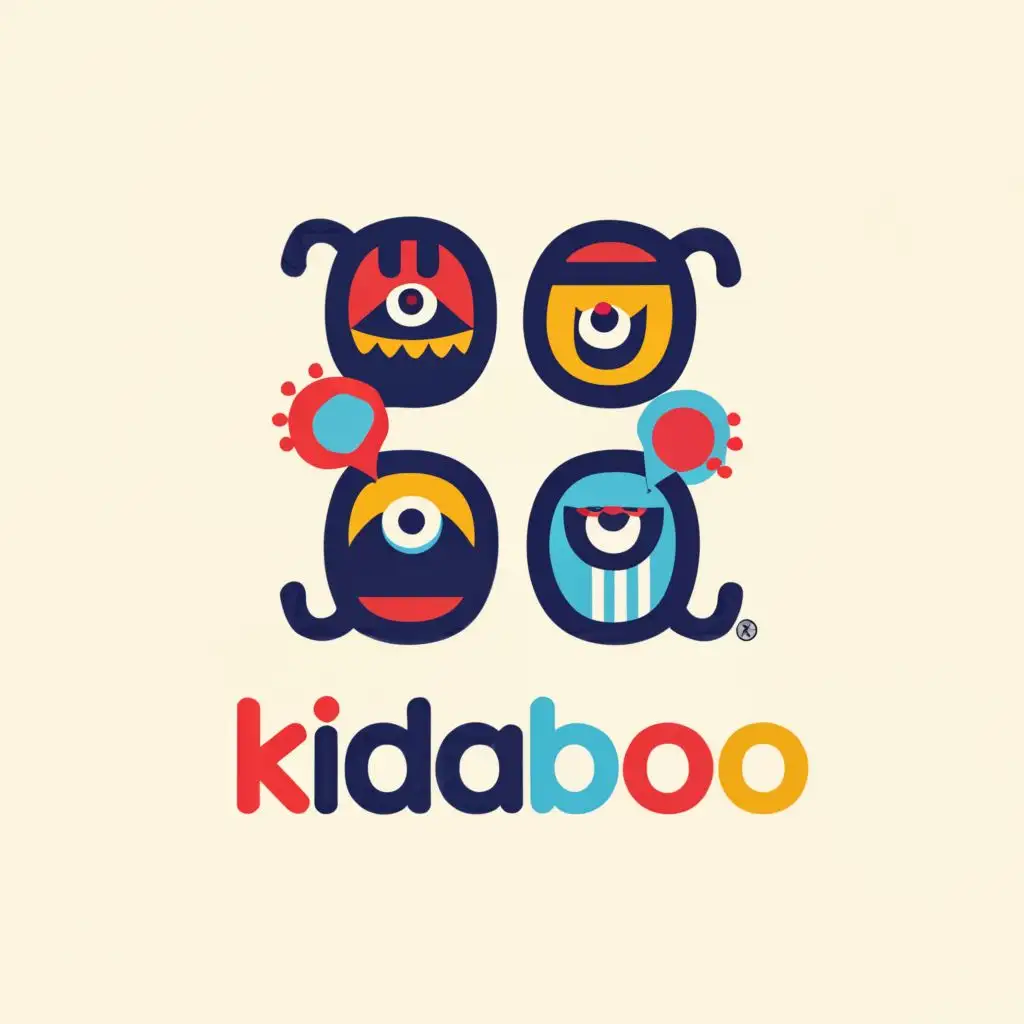 a logo design,with the text "kidaboo", main symbol:kids clothes with eyes for the double O, be used in Retail industry
