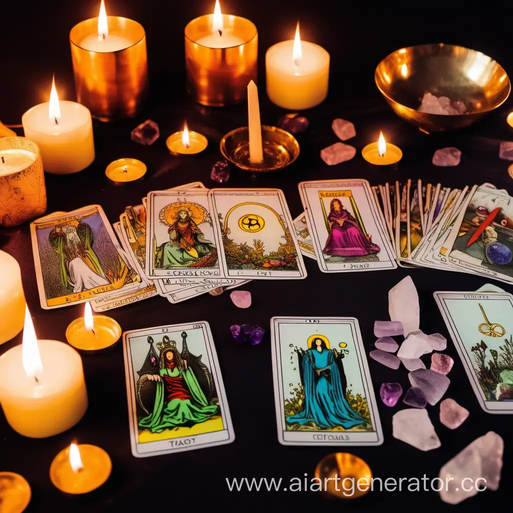 Mystical-Tarot-Card-Reading-with-Candles-and-Crystals