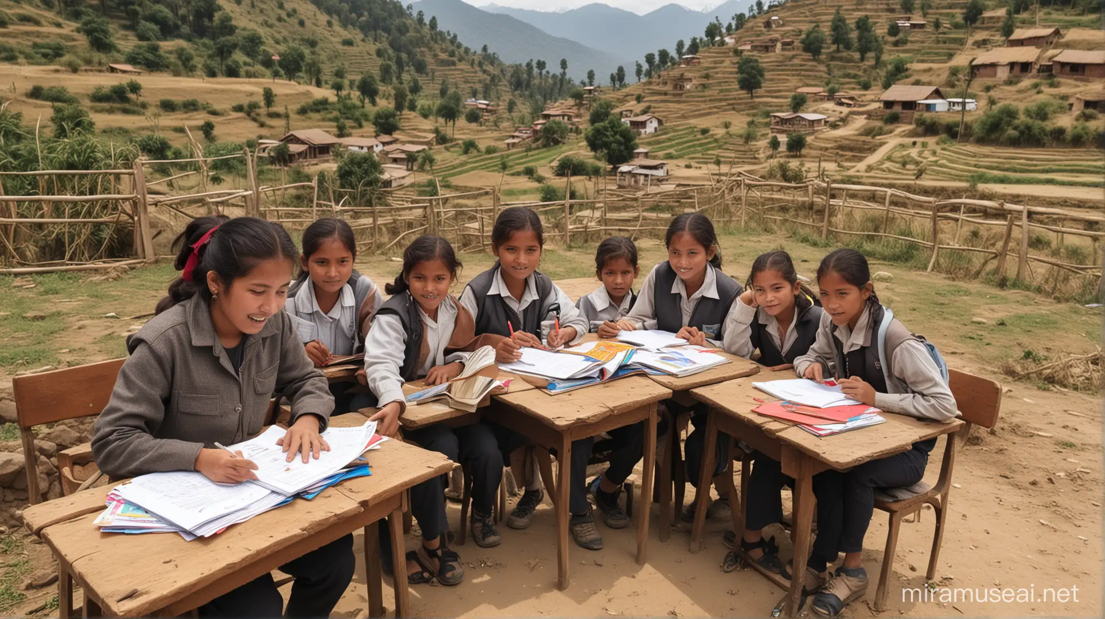 monitoring and evaluation of an education project in rural community in Nepal