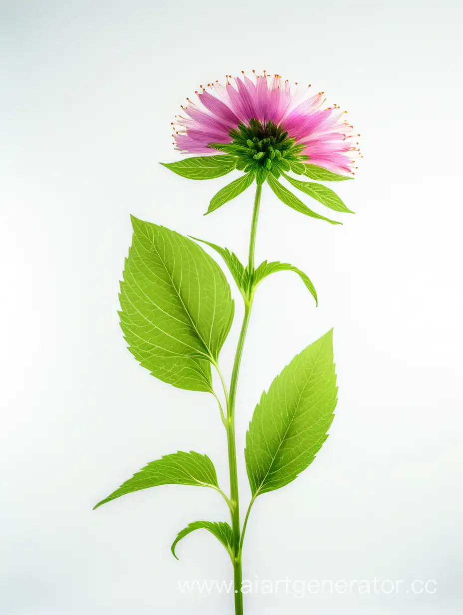 Vibrant-Wild-Perennials-Big-8K-Flower-Display-with-AllFocus-and-Fresh-Green-Leaves-on-White-Background