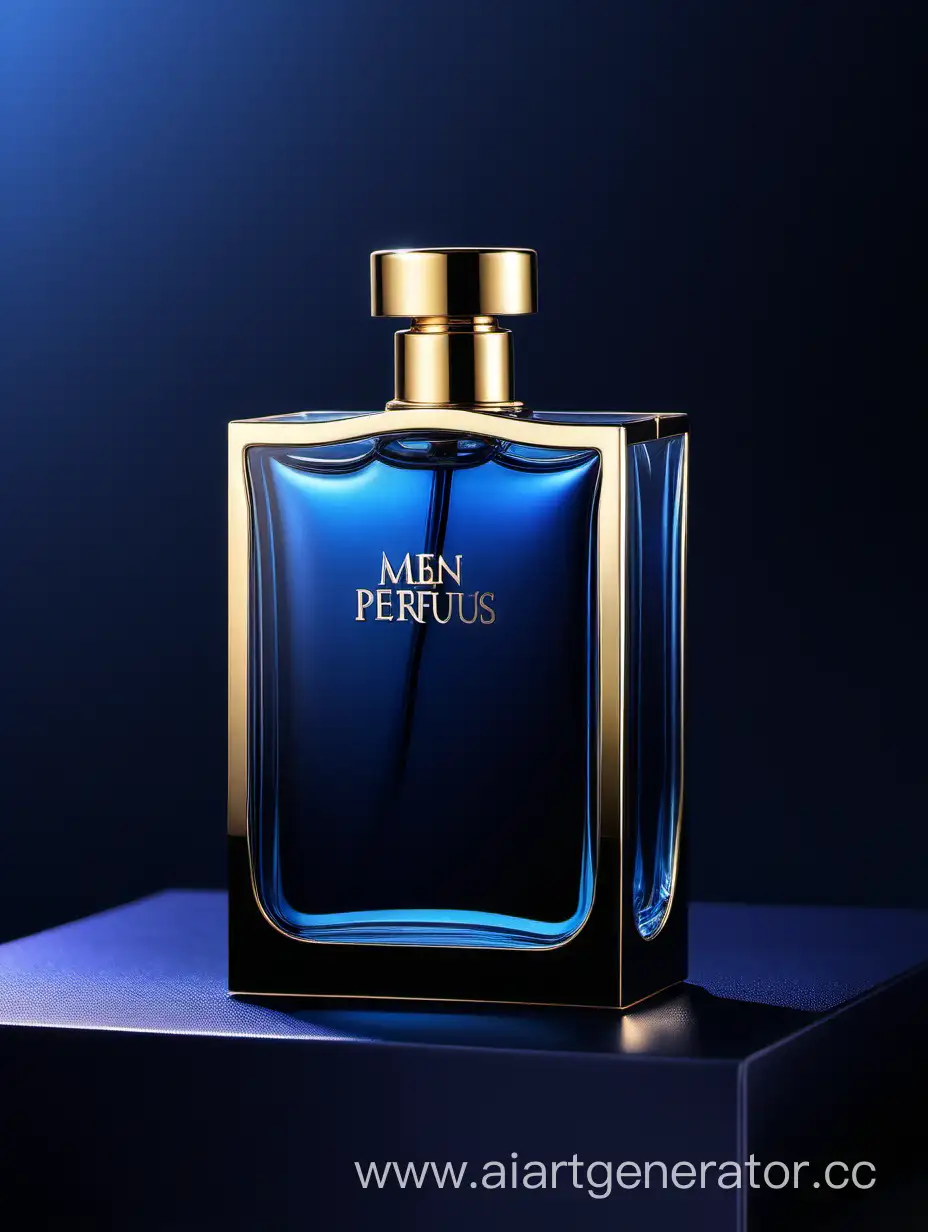 Luxurious-Mens-Perfume-Set-in-Elegant-Blue-Black-and-Golden-Boxes