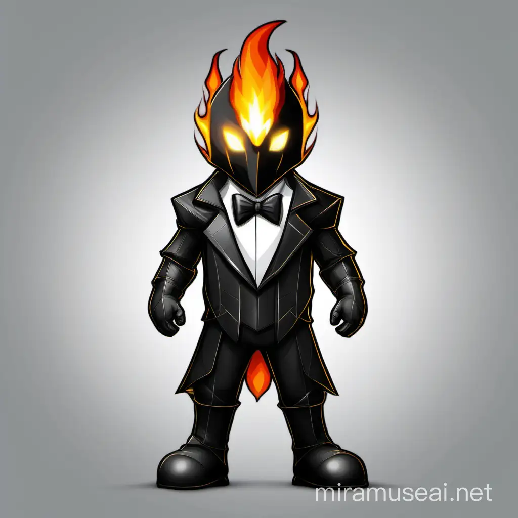create a mascot for XION crypto testnet. Use fire.
a few key points for your reference:
try to make it unique, could be something related to Fire
could relate to the Prometheus theme
XION uses a lot of black and white, could have a Tuxedo theme
must be memeable
