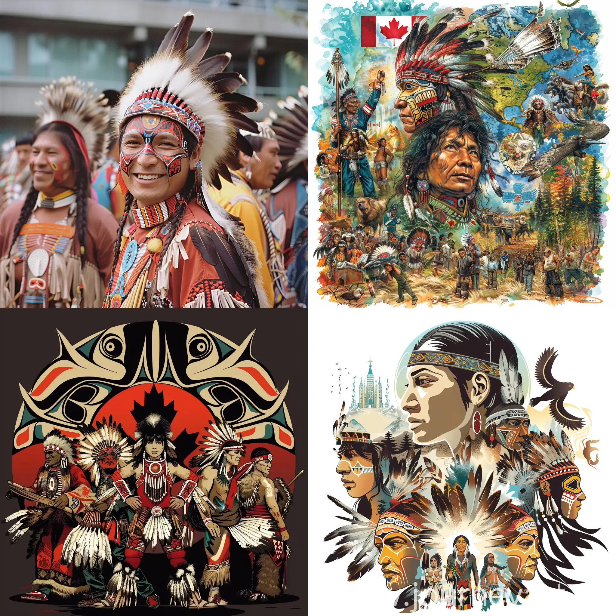 a picture that suggest the strength of indigenous cultures and how they contribute to Canada society