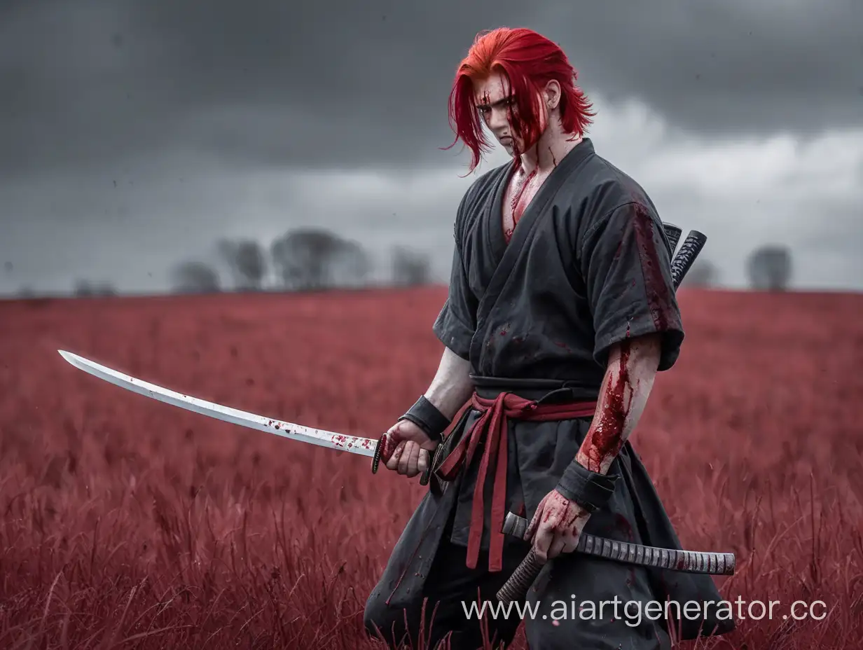 Brave-Warrior-with-Red-Hair-in-a-Fierce-Sword-Battle